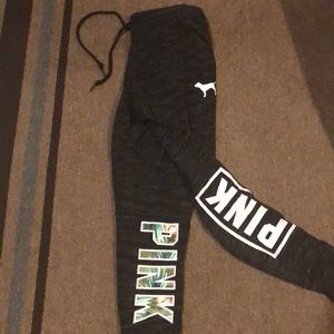 VS PINK charcoal joggers